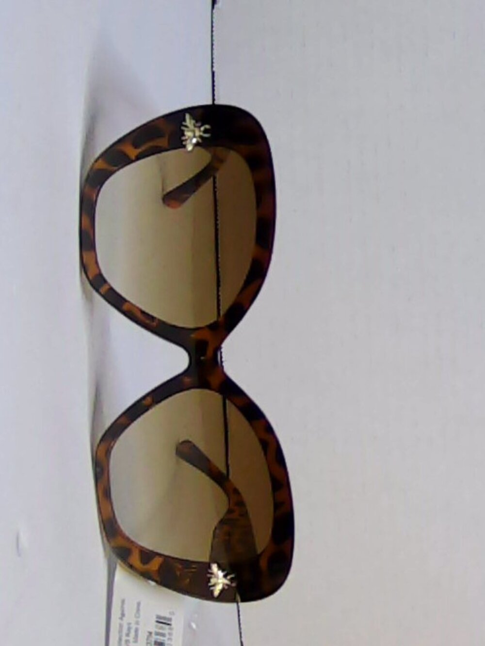 Leopard cat eye sunglasses bee accents new